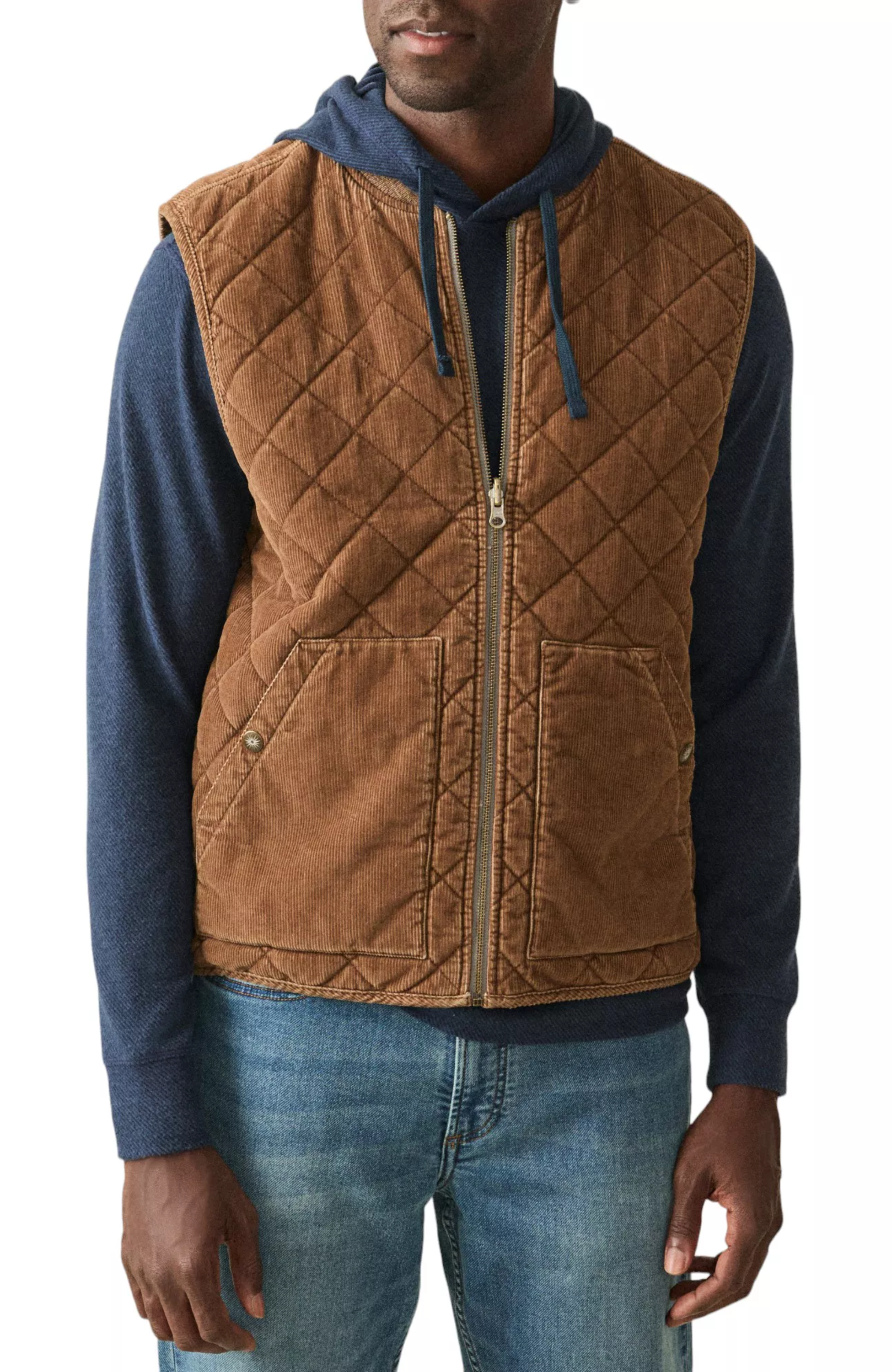 Dgf Reversible Corduroy Vest – 310 Rosemont