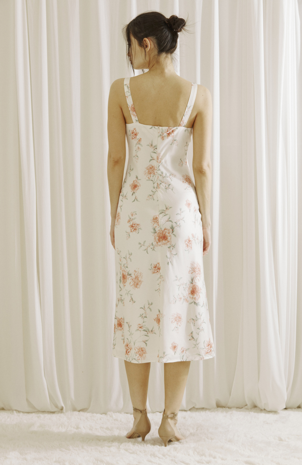 Delicate Floral Midi Dress