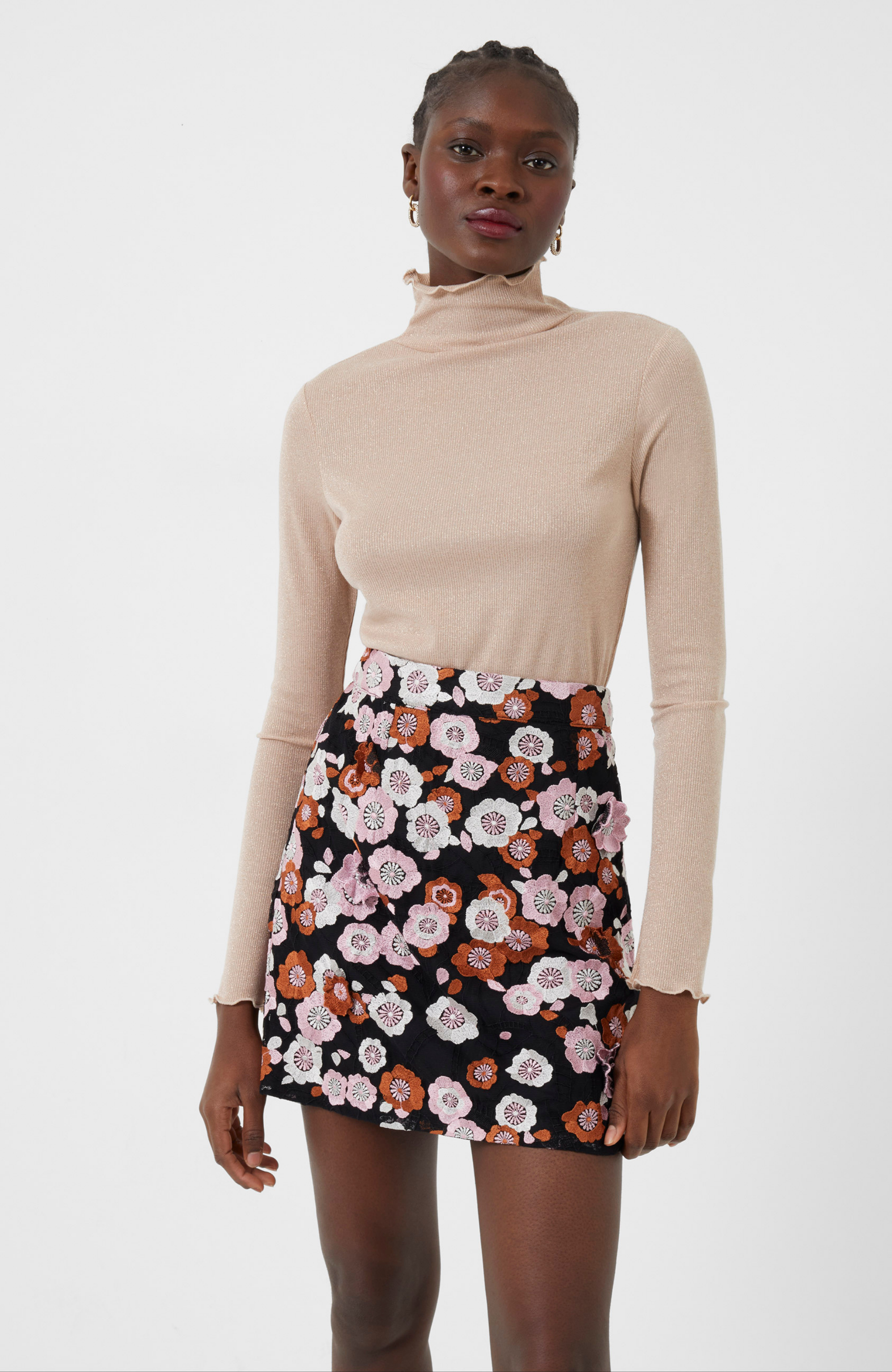 Astrida Aliyha Lace Mini Skirt – 310 Rosemont