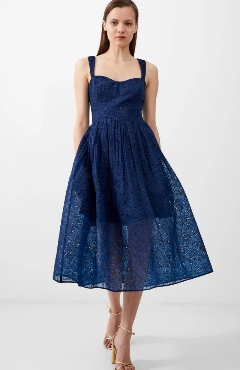 French Connection - Embroidered Lace Strappy Dress