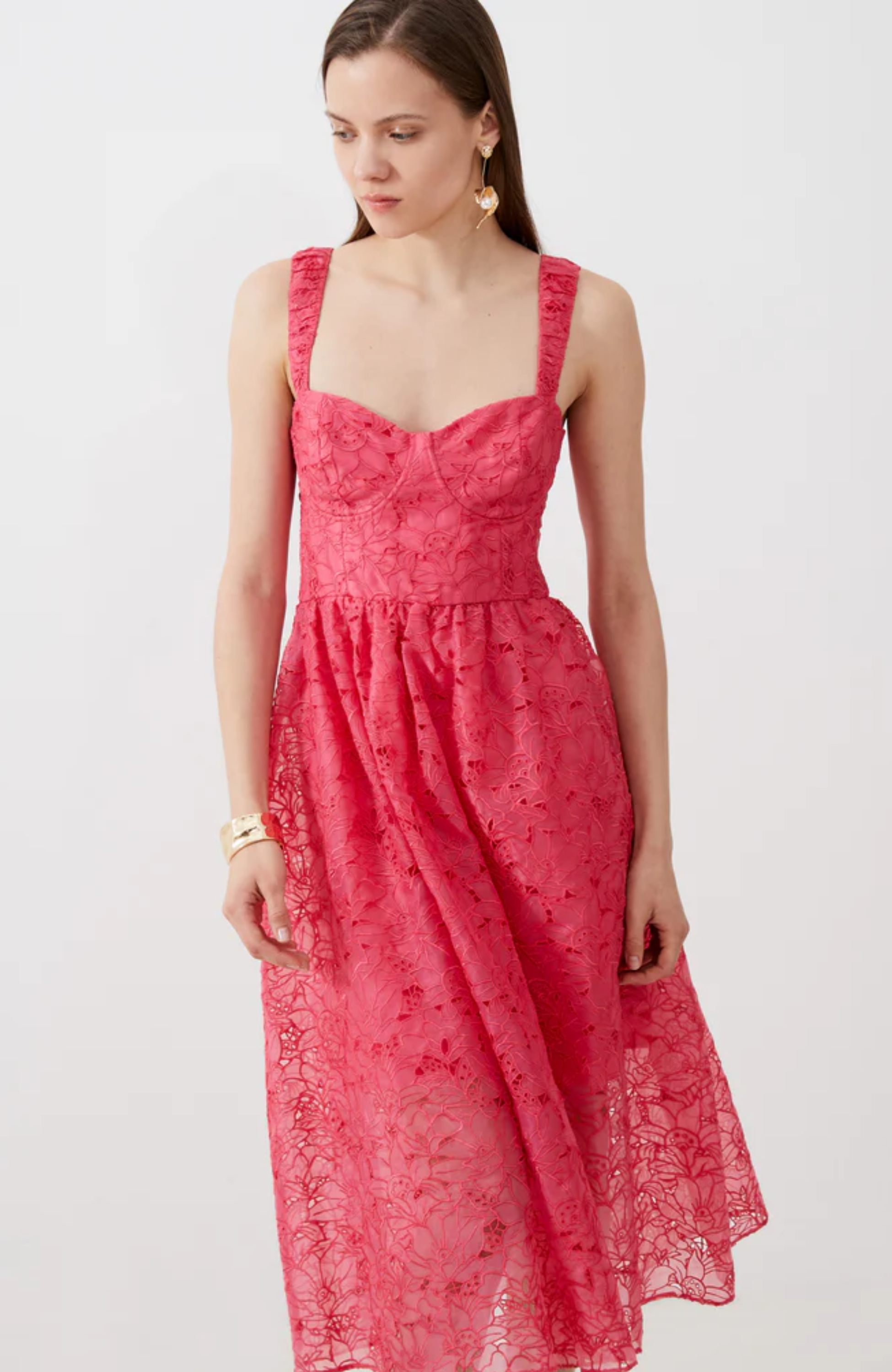 Embroidered Lace Strappy Dress 310 Rosemont Embroidered Lace Strappy Dress 310 Rosemont