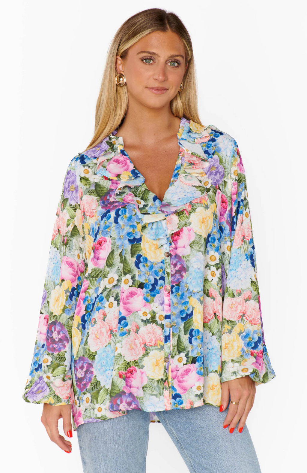 トップス soorploom essential tulip fril tee 6y Pink Multi Flower Top – Read My Lips Boutique
