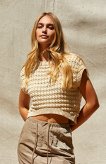 Crescent - Lexie Cropped Sweater Knit Top