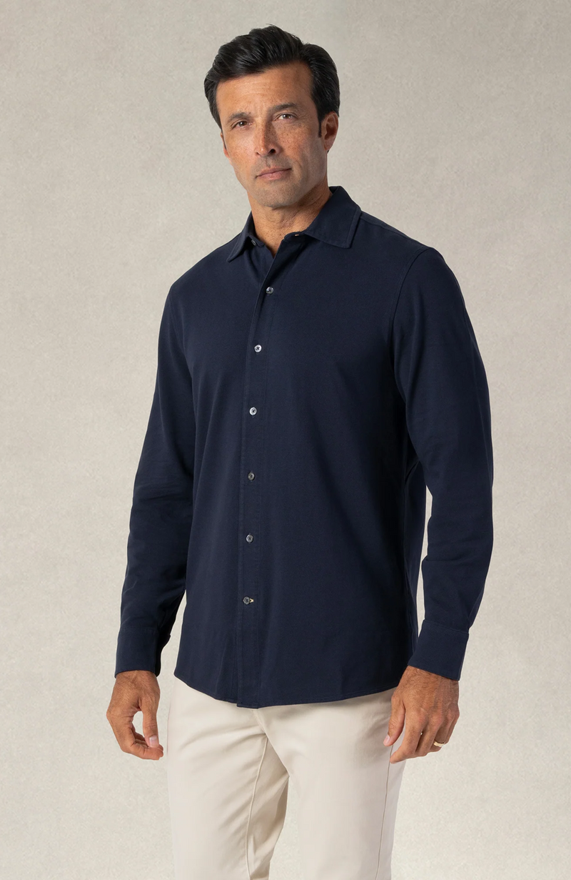 Robert Talbot - The Foster Long Sleeve Knit Shirt