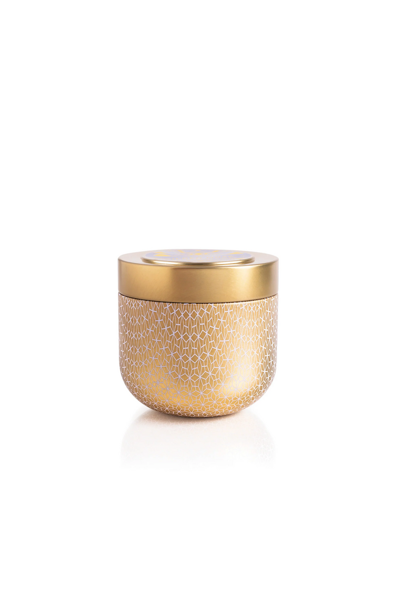 Capri Blue - Exotic Blossom & Basil Gilded Tin Candle, 12.5 oz