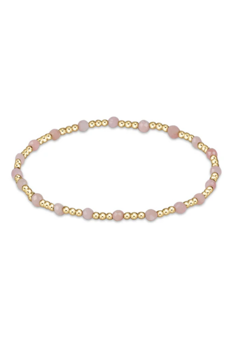 Enewton - Gemstone Sincerity Pattern 3mm Bracelet - Pink Opal