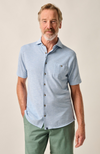 Johnnie-O - Short-Sleeve Knit Pique Button-Down Shirt - Tasca