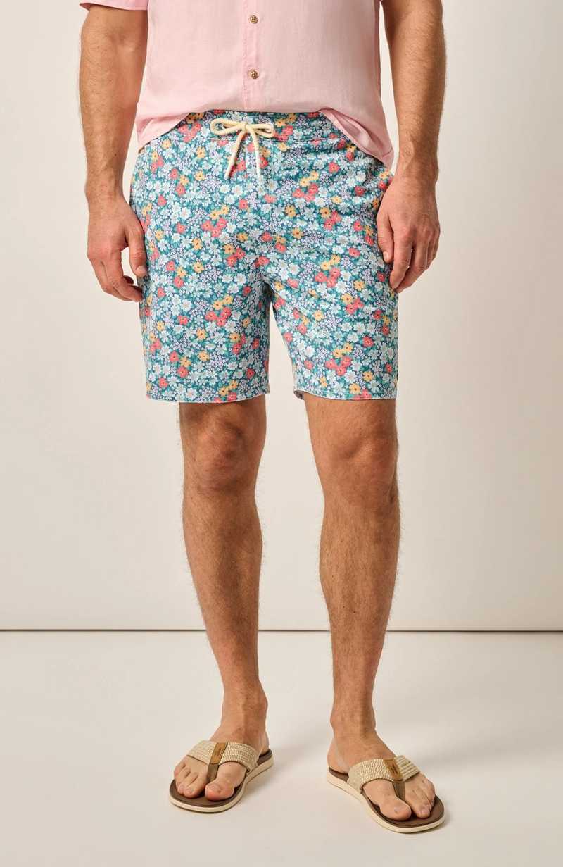 Johnnie-O - The Half Elastic 7" Surf Shorts - Secret Garden