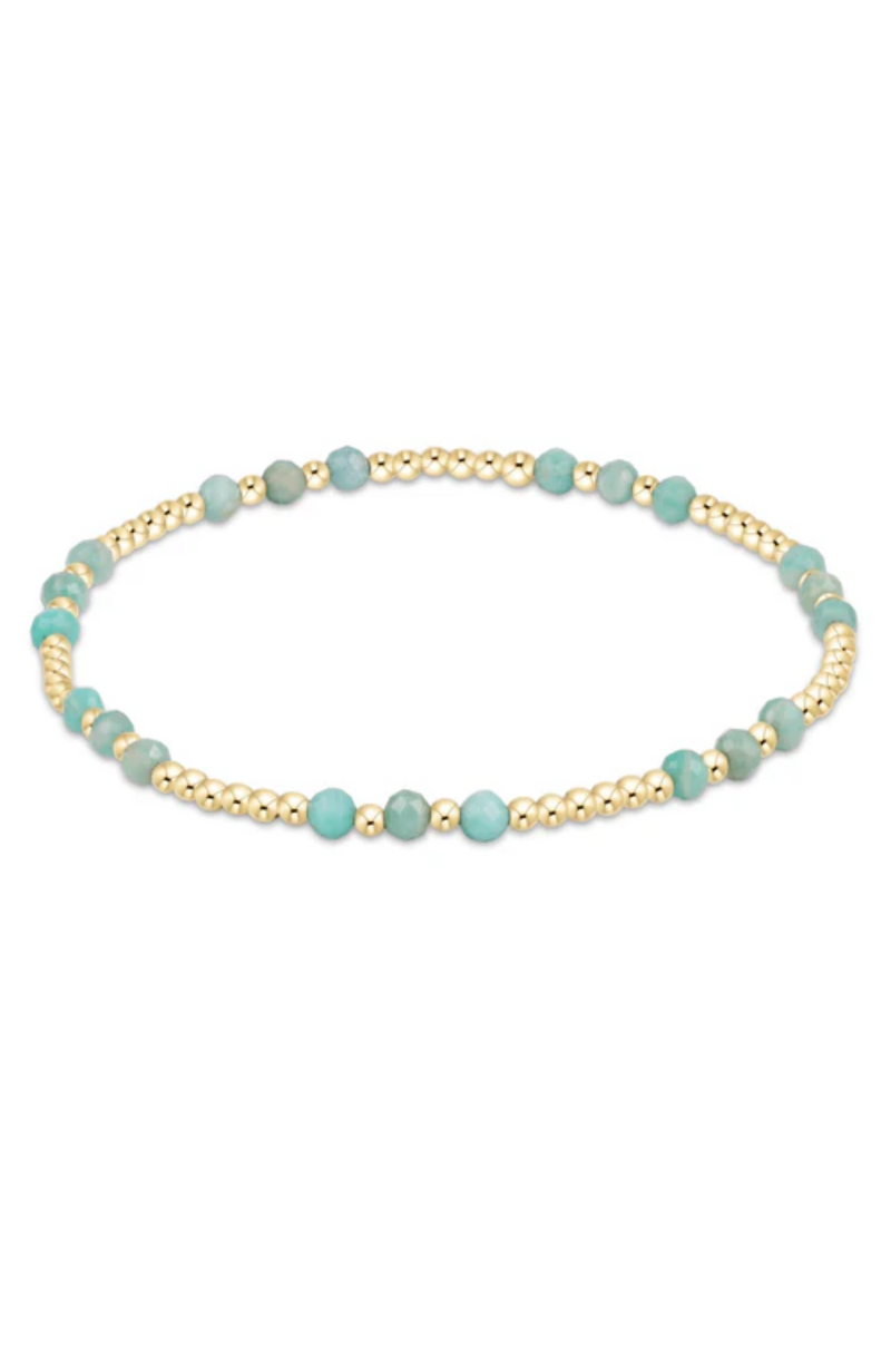 Enewton - Gemstone Gold Joy Pattern 3mm Bracelet - Amazonite