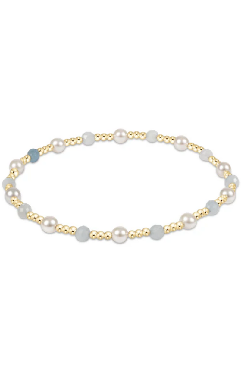 Enewton - Pearl Sincerity Pattern 4mm Bracelet - Aquamarine