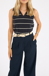 French Connection - Sloane Knit Collared Sleeveless Top