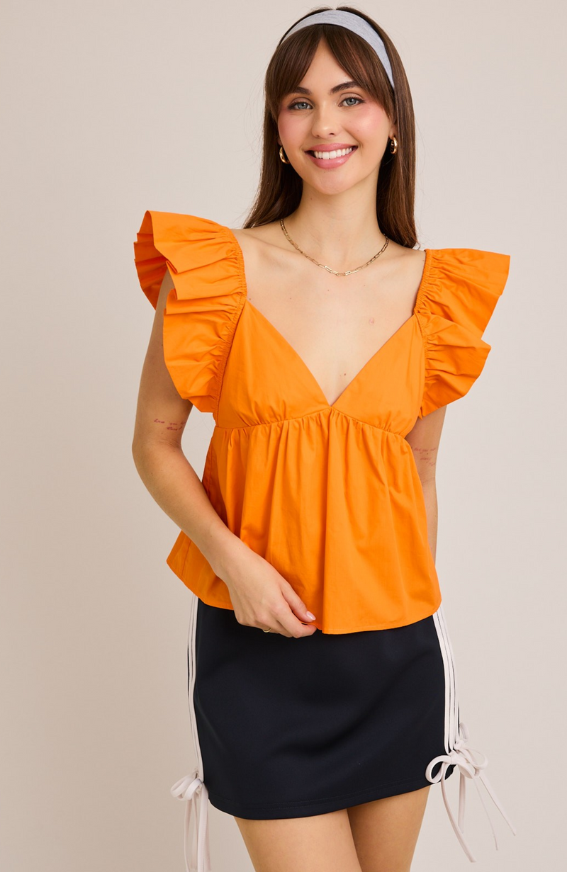 Flutter Sleeve Top