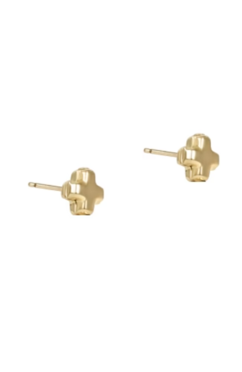 Enewton - Signature Cross Small Gold Studs