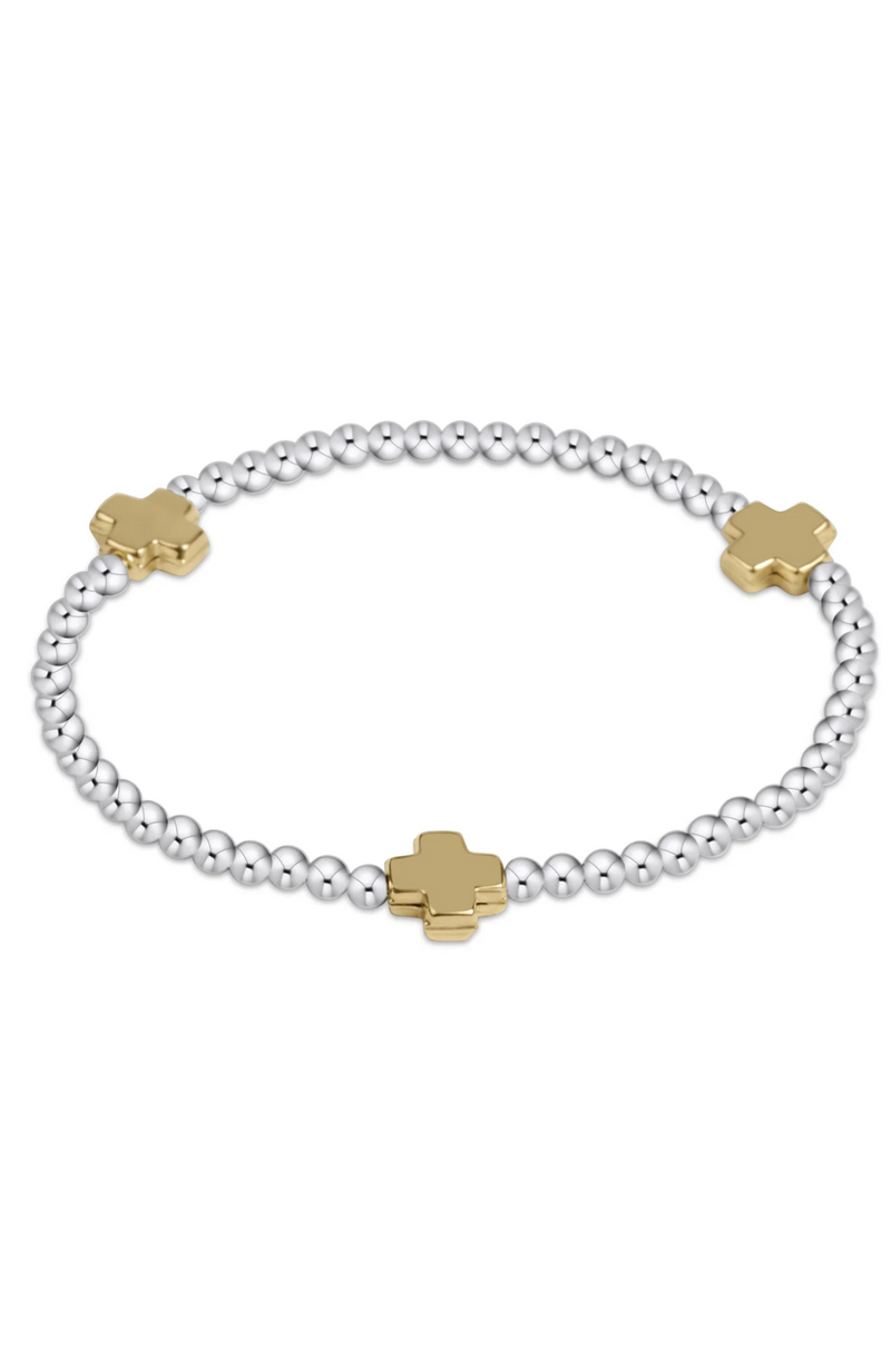 Enewton - Signature Cross Sterling Mixed Metal 3mm Bracelet