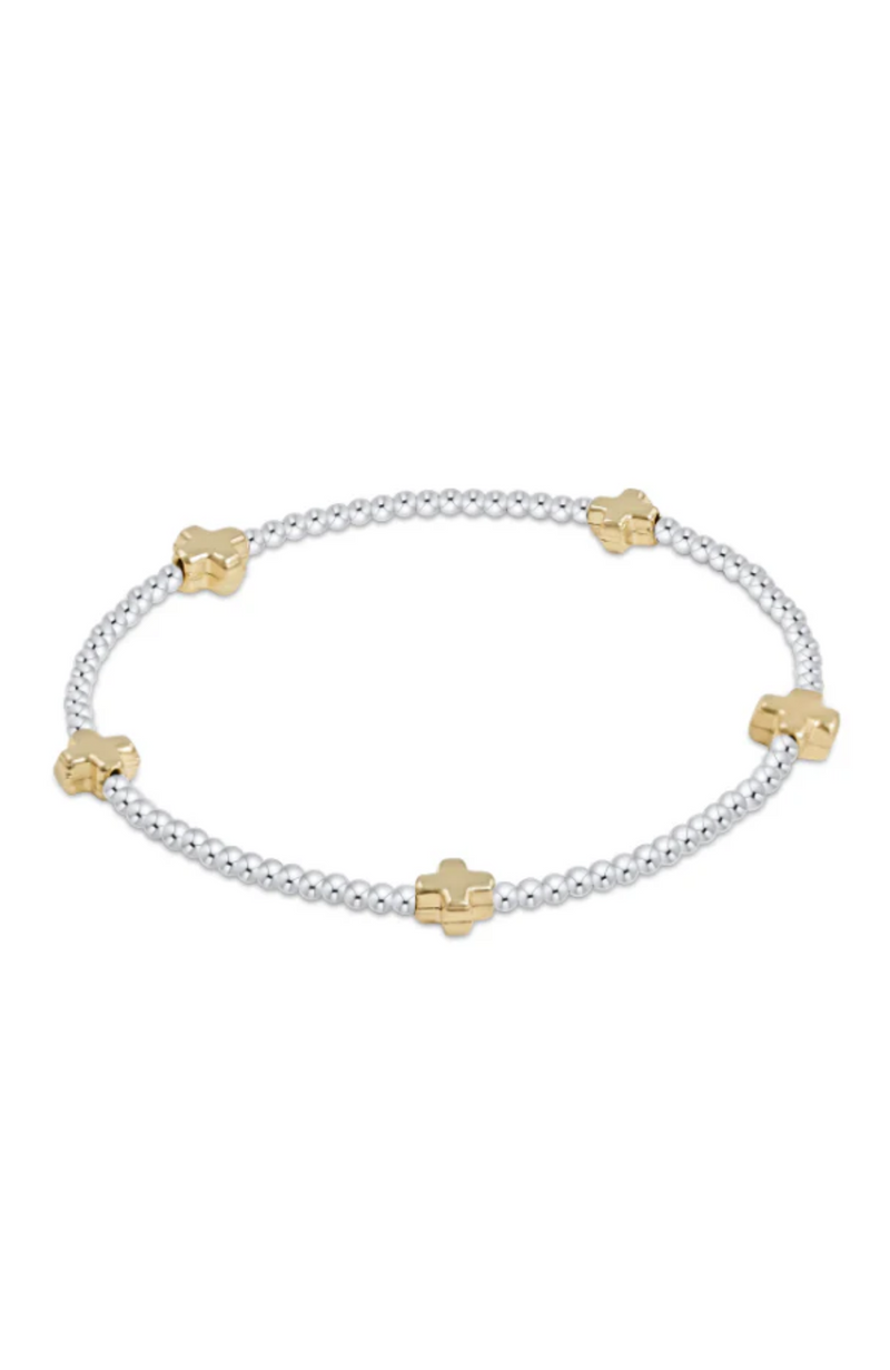 Enewton - Signature Cross 2mm Sterling Mixed Metal Bracelet