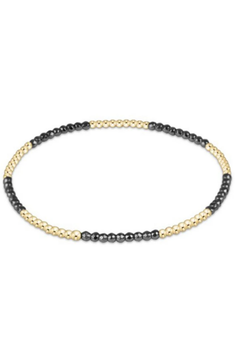 Enewton - Blissful Pattern 2mm Silver Faceted Hematite Bracelet