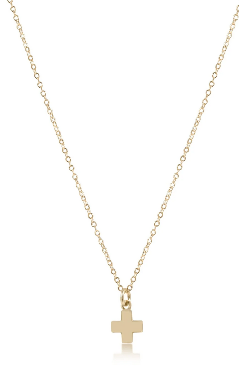 Enewton - 16" Signature Small Gold Cross Necklace