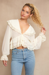 Ruffle Hi Low Blouse