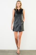 Sleeveless Leather Dress