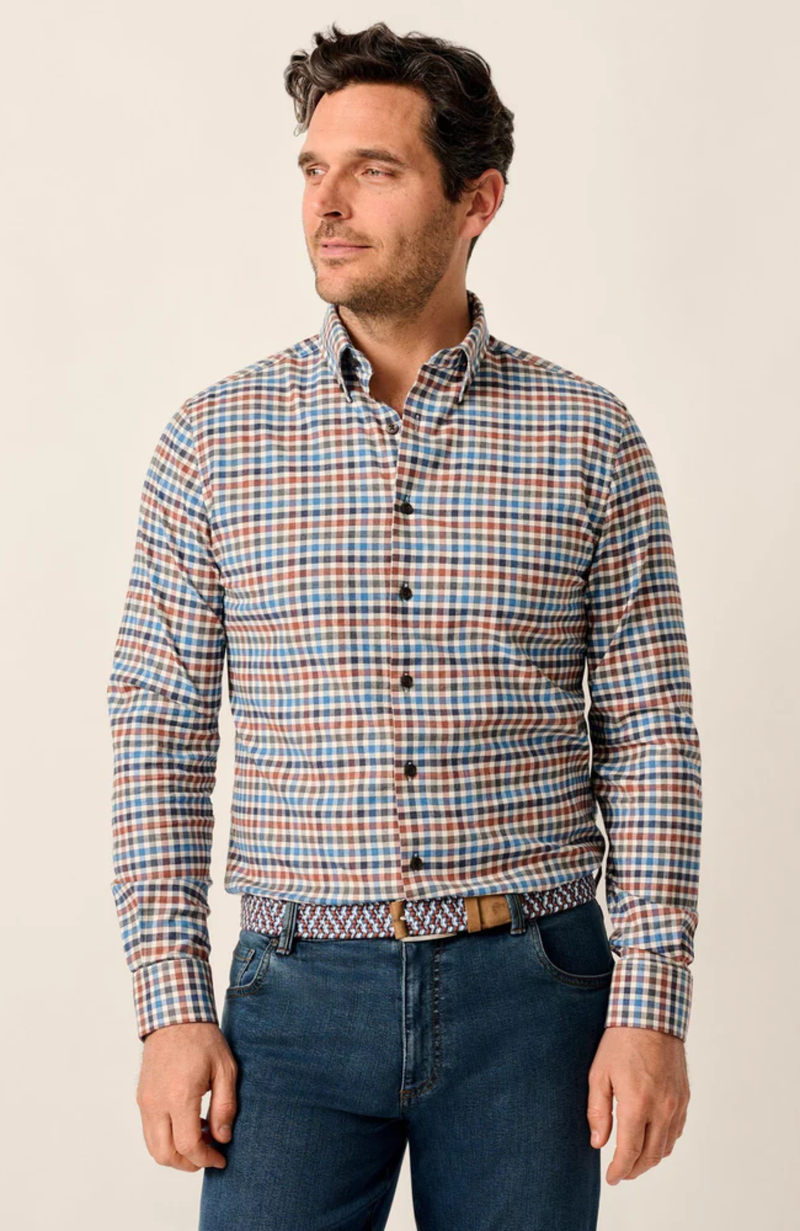 Johnnie-O - Performance Flannel Button Down Shirt - Krause