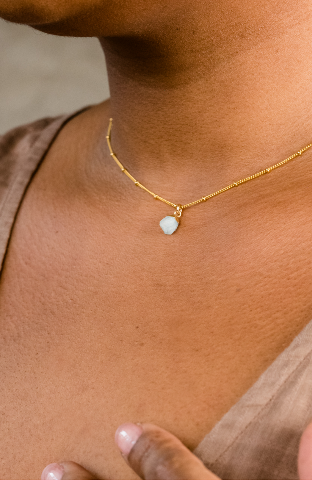 Able - Aquamarine Pendant Necklace