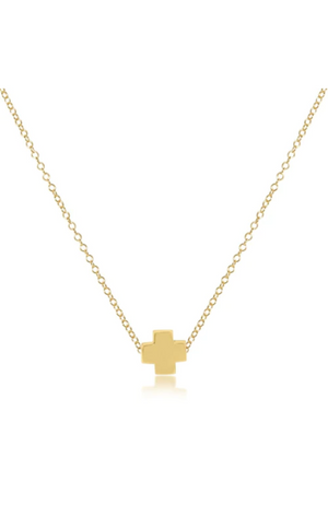 Enewton - 16" Gold Signature Cross Necklace