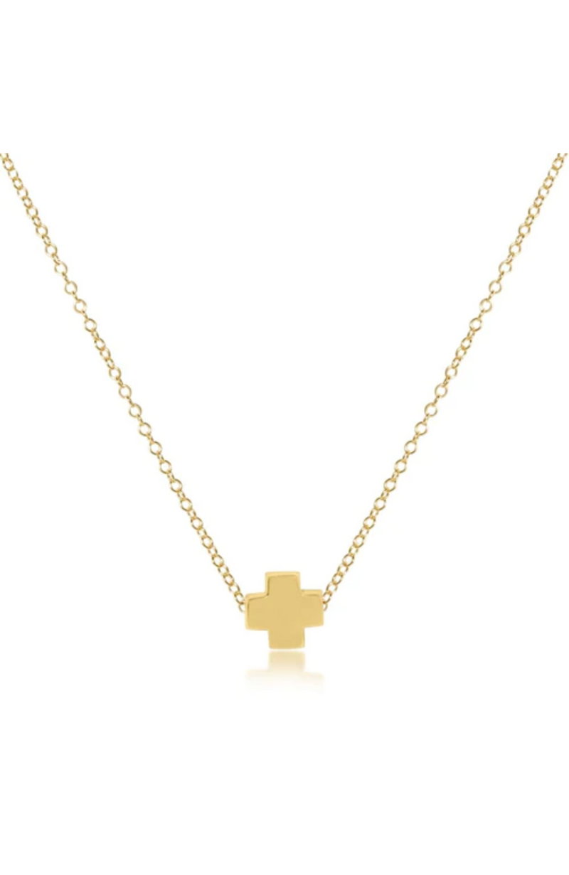 Enewton - 16" Gold Signature Cross Necklace