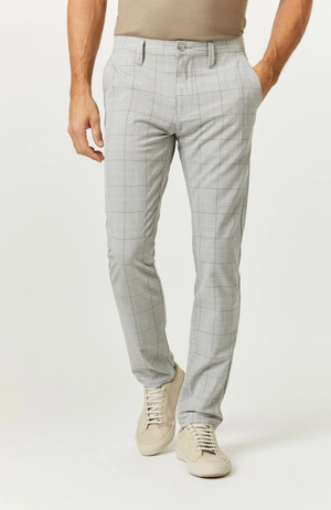 Mavi - Milton Slim Chino Pants Light Grey Check