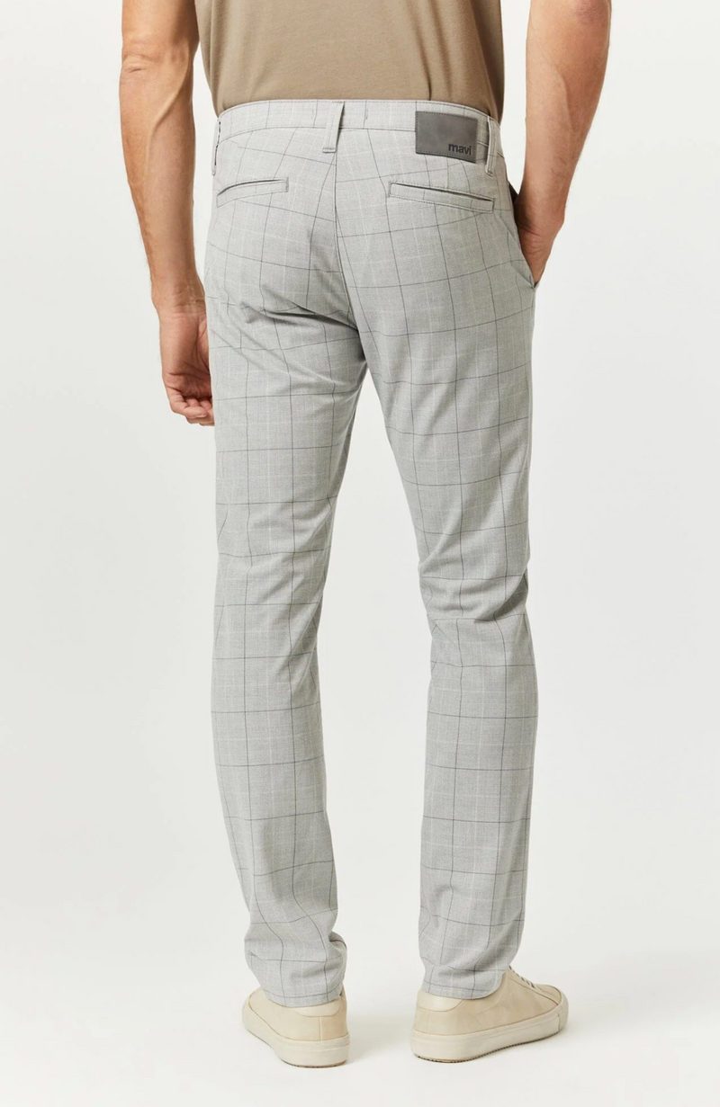 Mavi - Milton Slim Chino Pants Light Grey Check