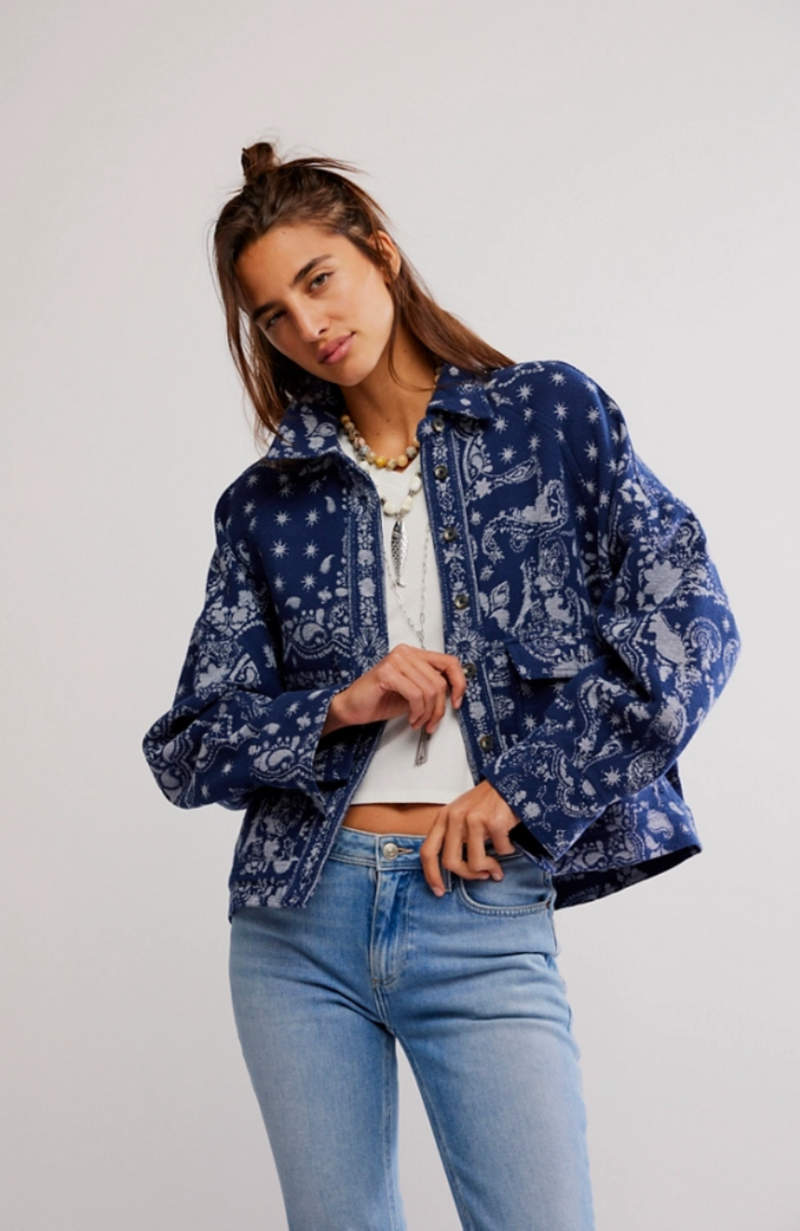 Free People - Bandana Jacquard Shirt