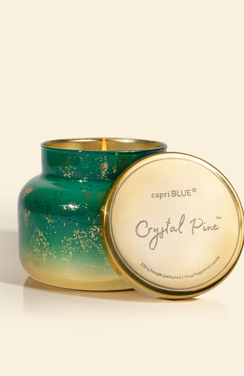 Capri Blue, Crystal Pine Glimmer Signature Jar