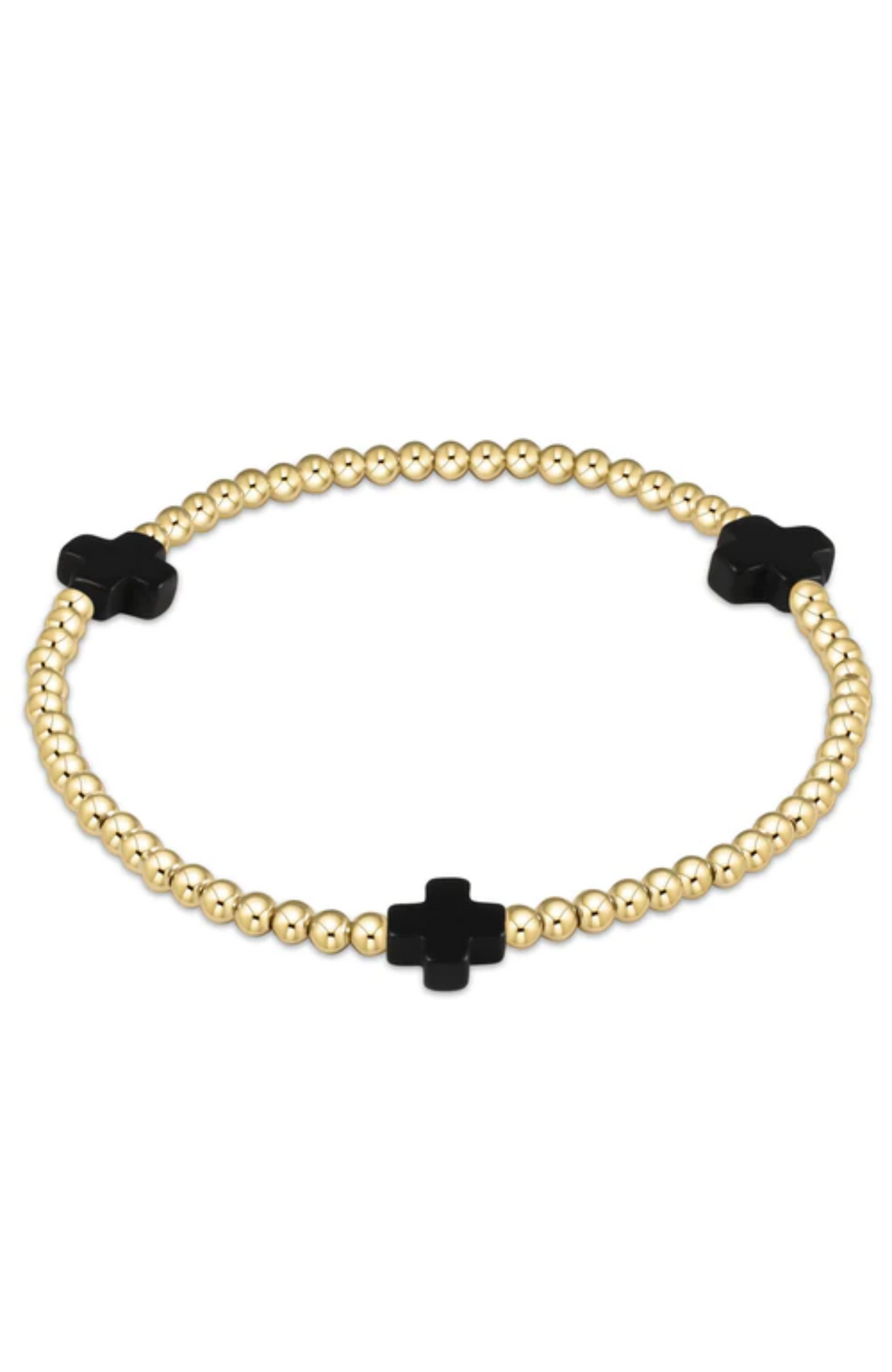 Enewton - Signature Cross 3Mm Onyx Bracelet