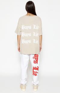 Boys Lie - Tan Straight Flush Boyfriend Thermal Tee