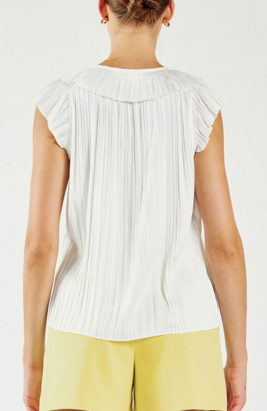 Current Air -  Pleated Trim Top