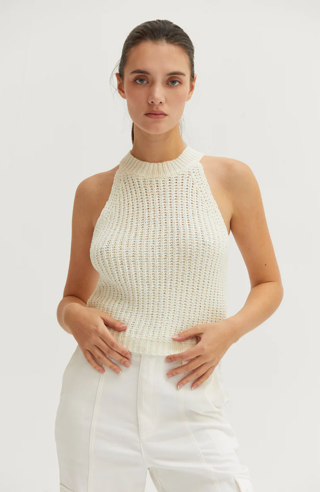 Crescent - Audrey Chunky Knit Halter Top