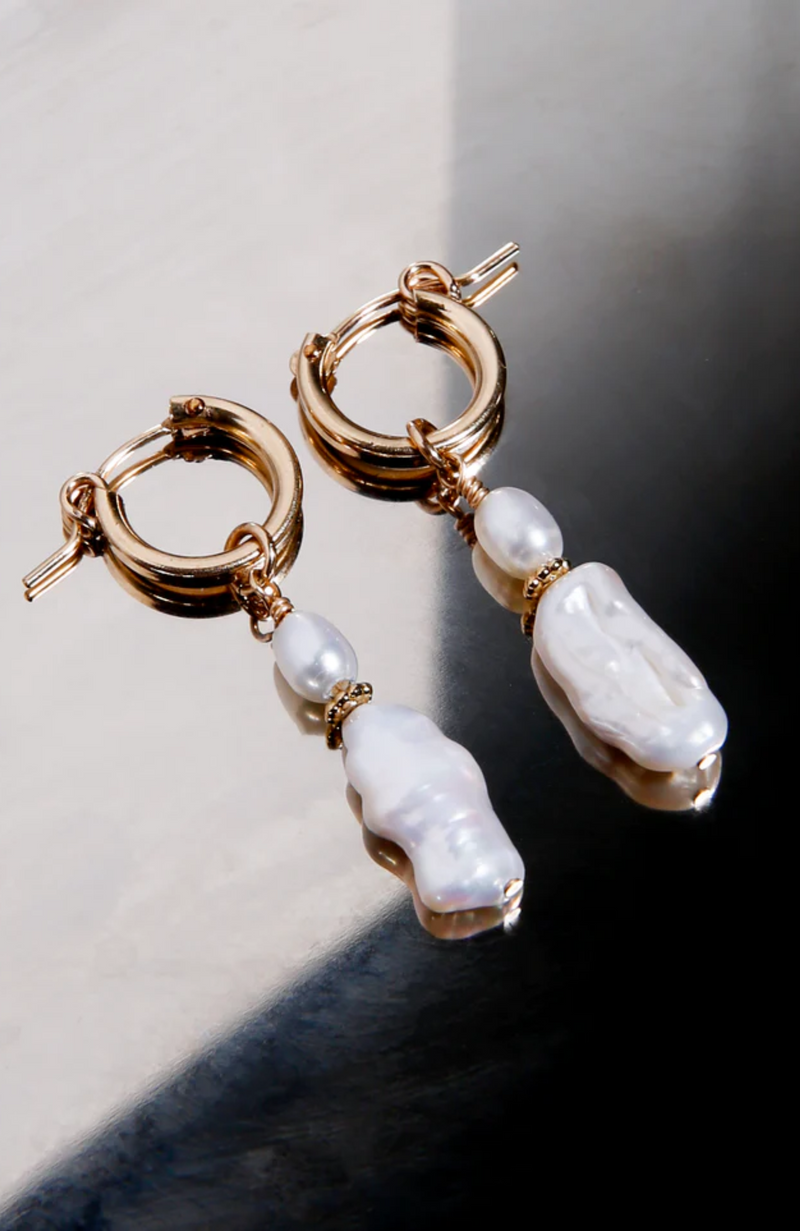 Able - Freshwater Chunky Pearl Earrings