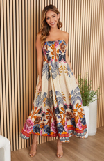 Milio Milano - Strapless Smocked Back Dress