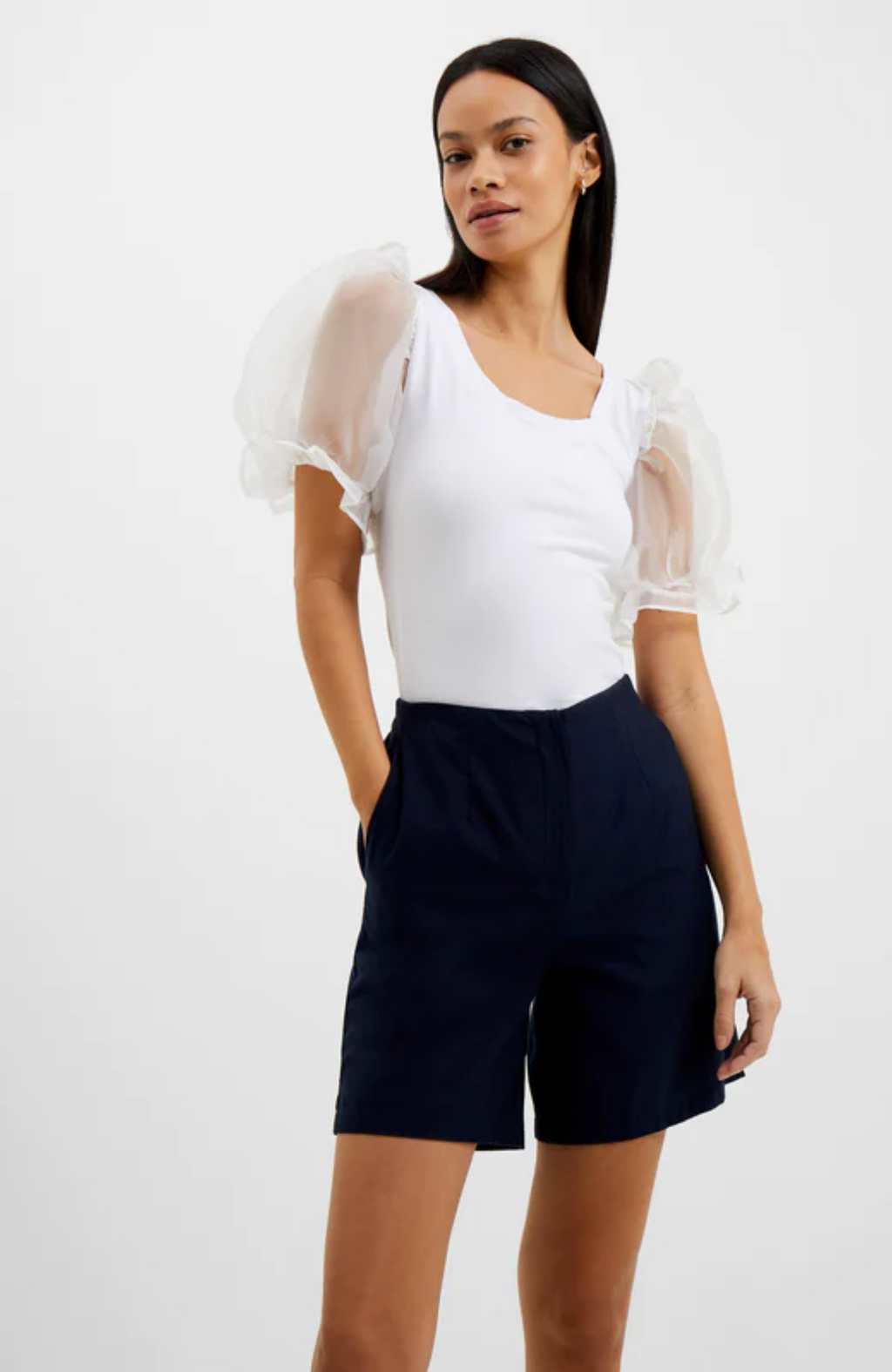 French Connection - Rosana Cotton Mix Organza Top
