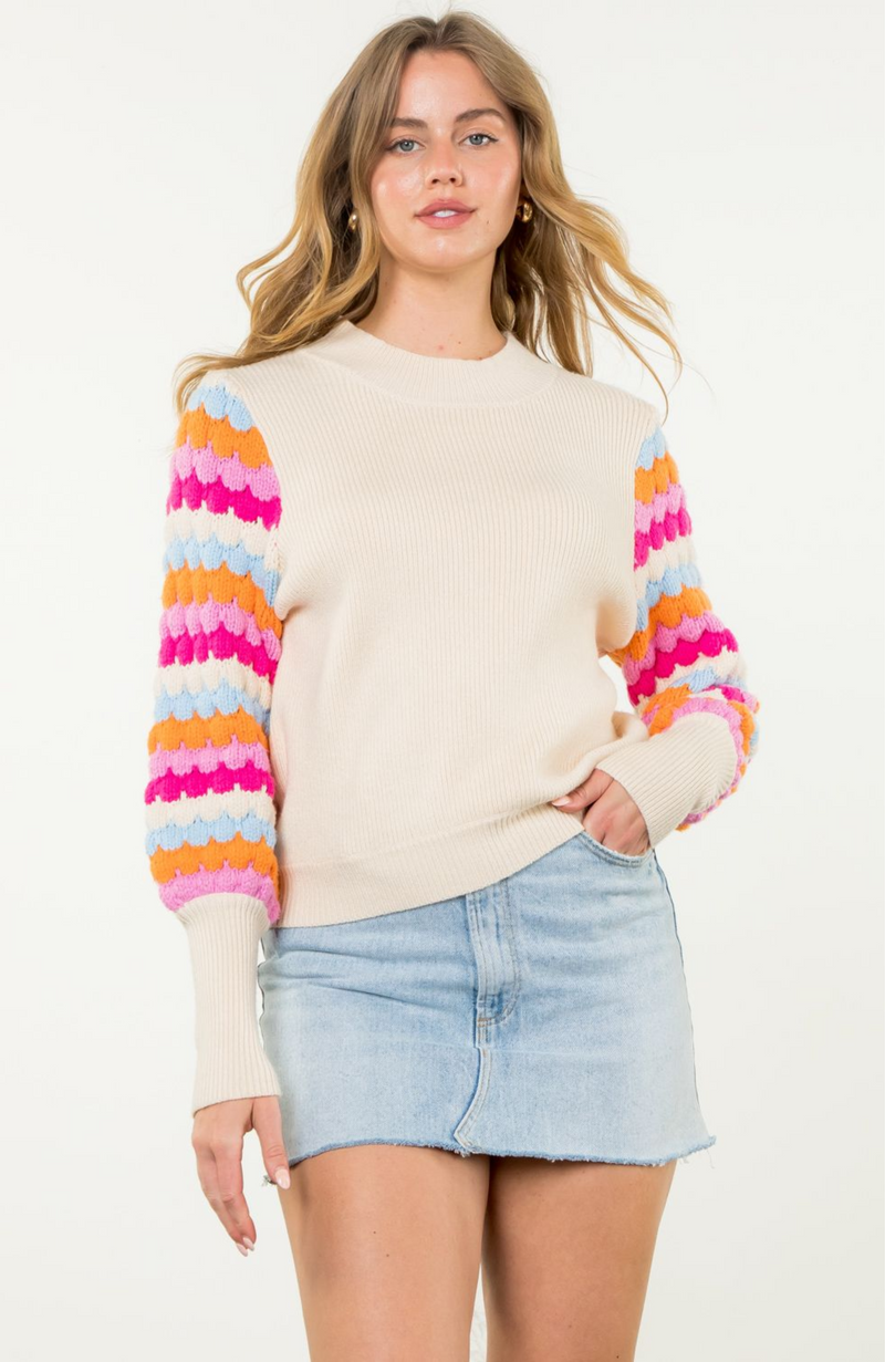 Rainbow Sleeve Sweater