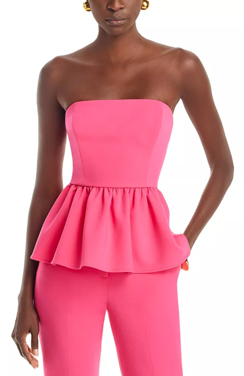 French Connection - Whisper Strapless Peplum Top