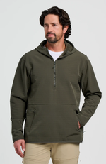 Free Fly - Men's Gridback Fleece Anorak Hoodie