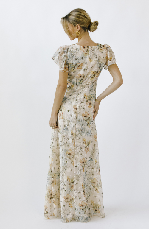 Flutter Sleeve Maxi Dress