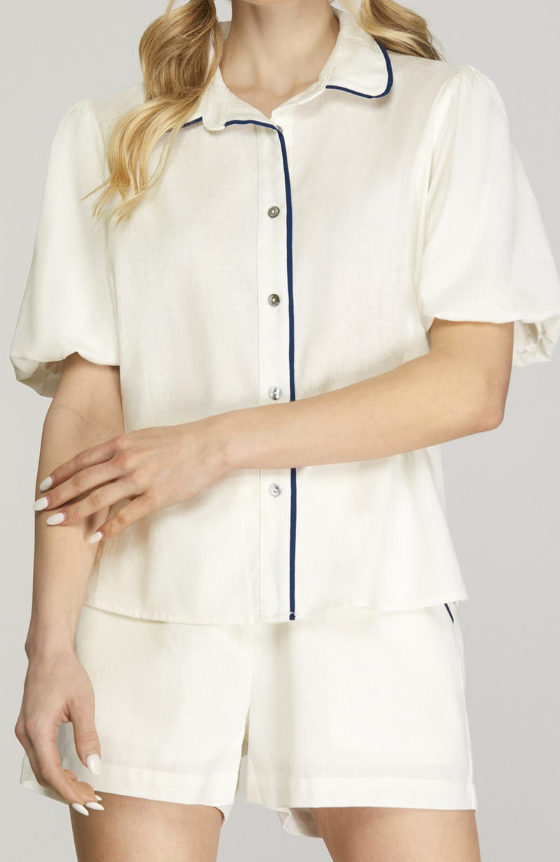 French Connection - Crepe Popover Shirt