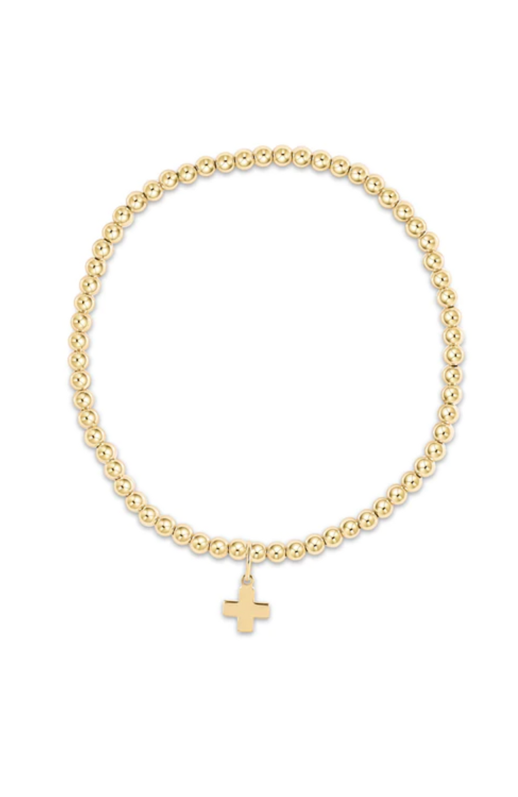 Enewton - Classic Gold 3Mm Bead Signature Cross Bracelet