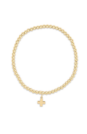 Enewton - Classic Gold 3Mm Bead Signature Cross Bracelet