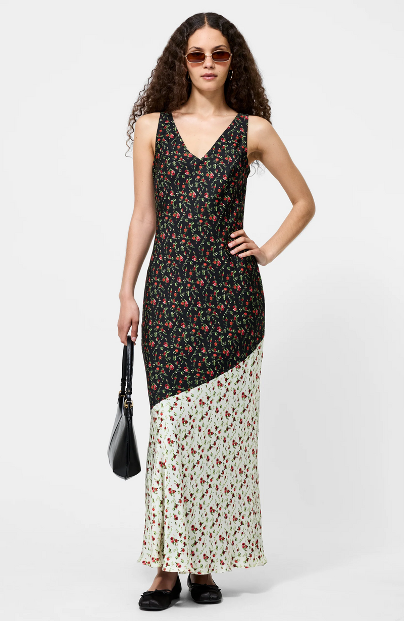 French Connection - Julia Ditsy Bloom Color Block Midi Dress