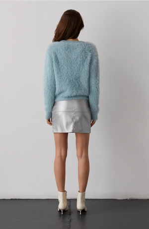 Natalie Vegan Column Mini Skirt