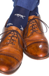 Dapper Classics - Navy Bird Dog Red Tipping