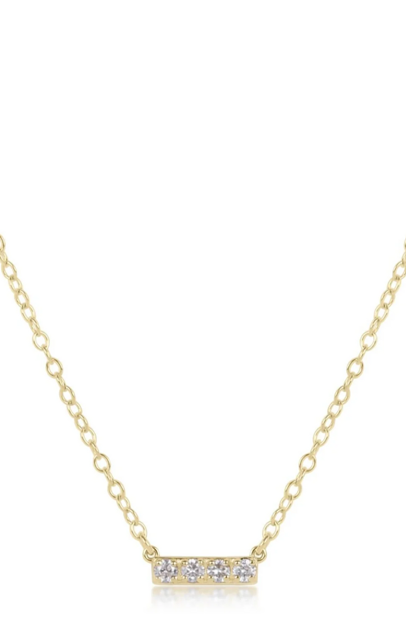 Enewton - 14Kt 4 Diamond Significance Bar Necklace