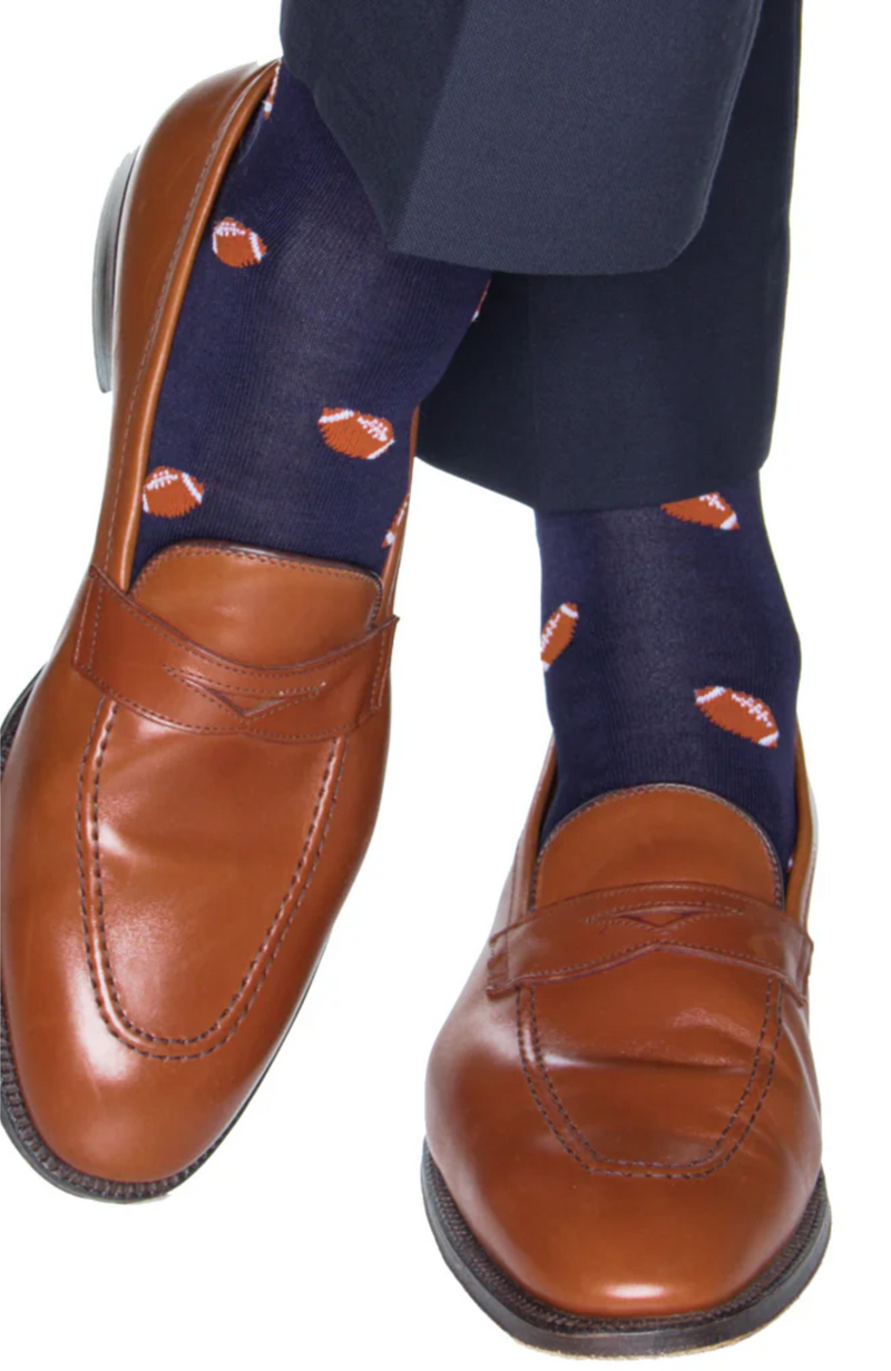 Dapper Classics - Navy Burnt Orange Football